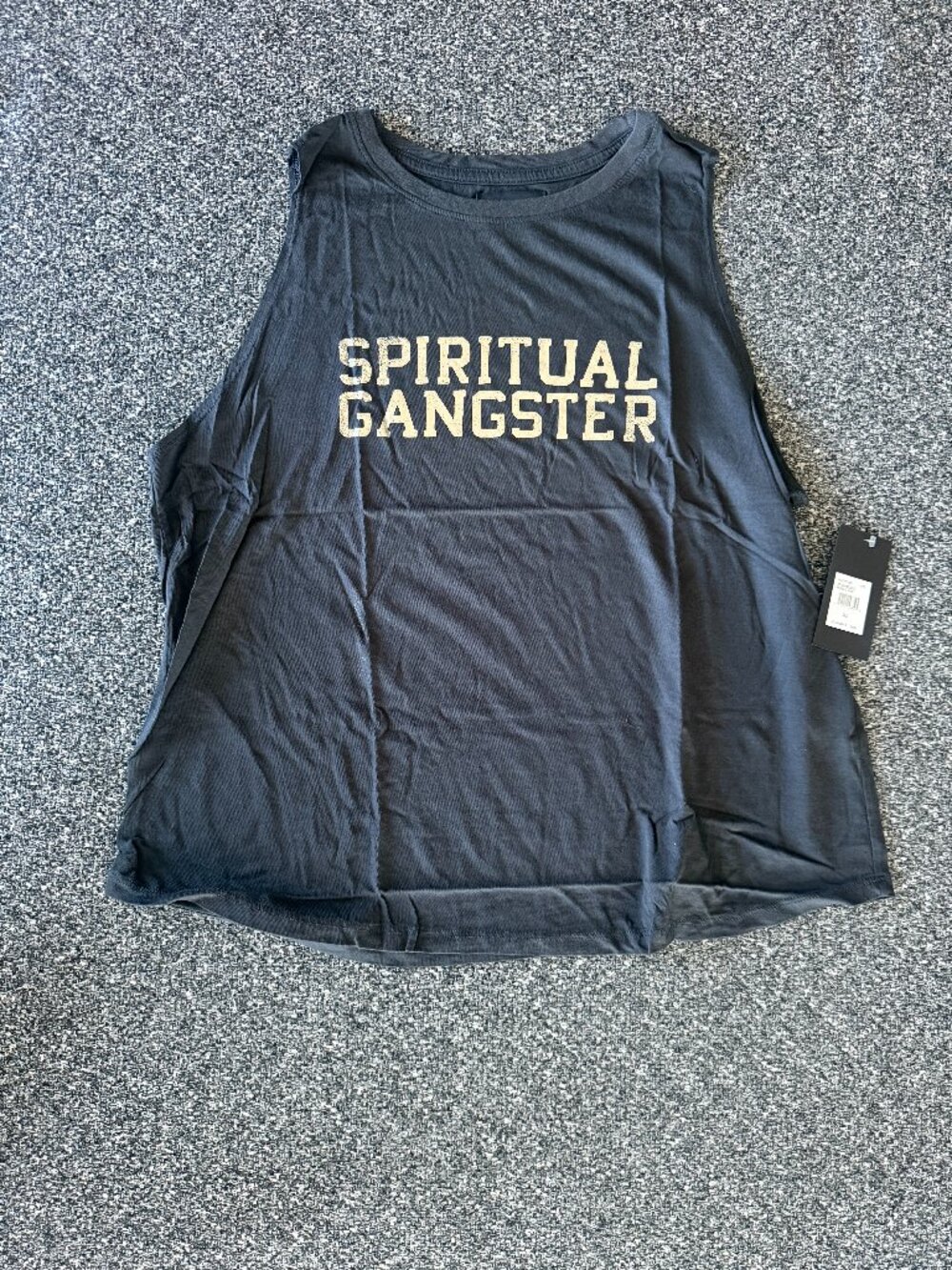 Spiritual Ganger Tank Top with Silver Writing